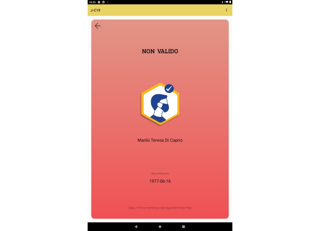 J-C19 App Verifica Green Pass integrata JuniorWEB